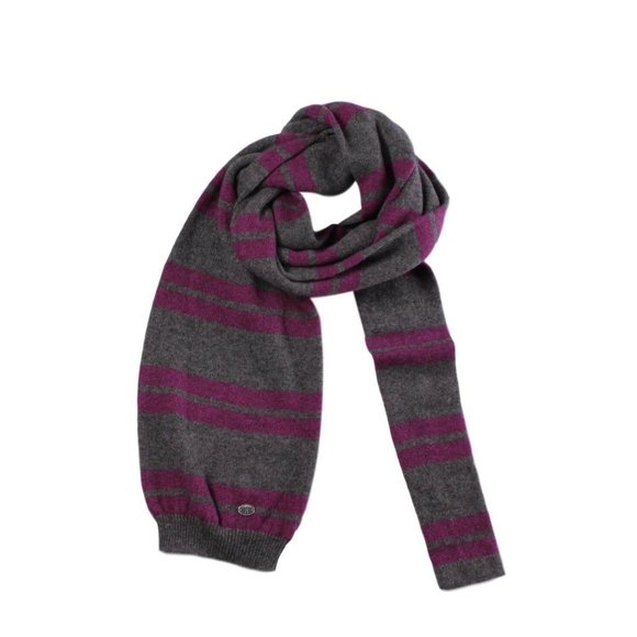 Stripe Cashmere Tube Knit Scarf Stole - Picture 3 of 6